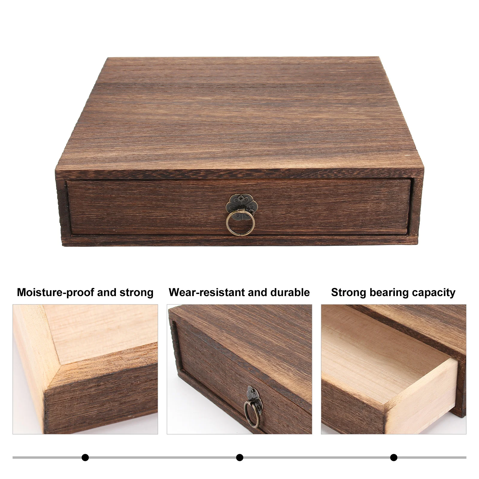 

Wooden Tea Boxes Tea Vintage Wooden Tea Drawer Pu'Er Tea Boxes Tea Storage Box Drawer