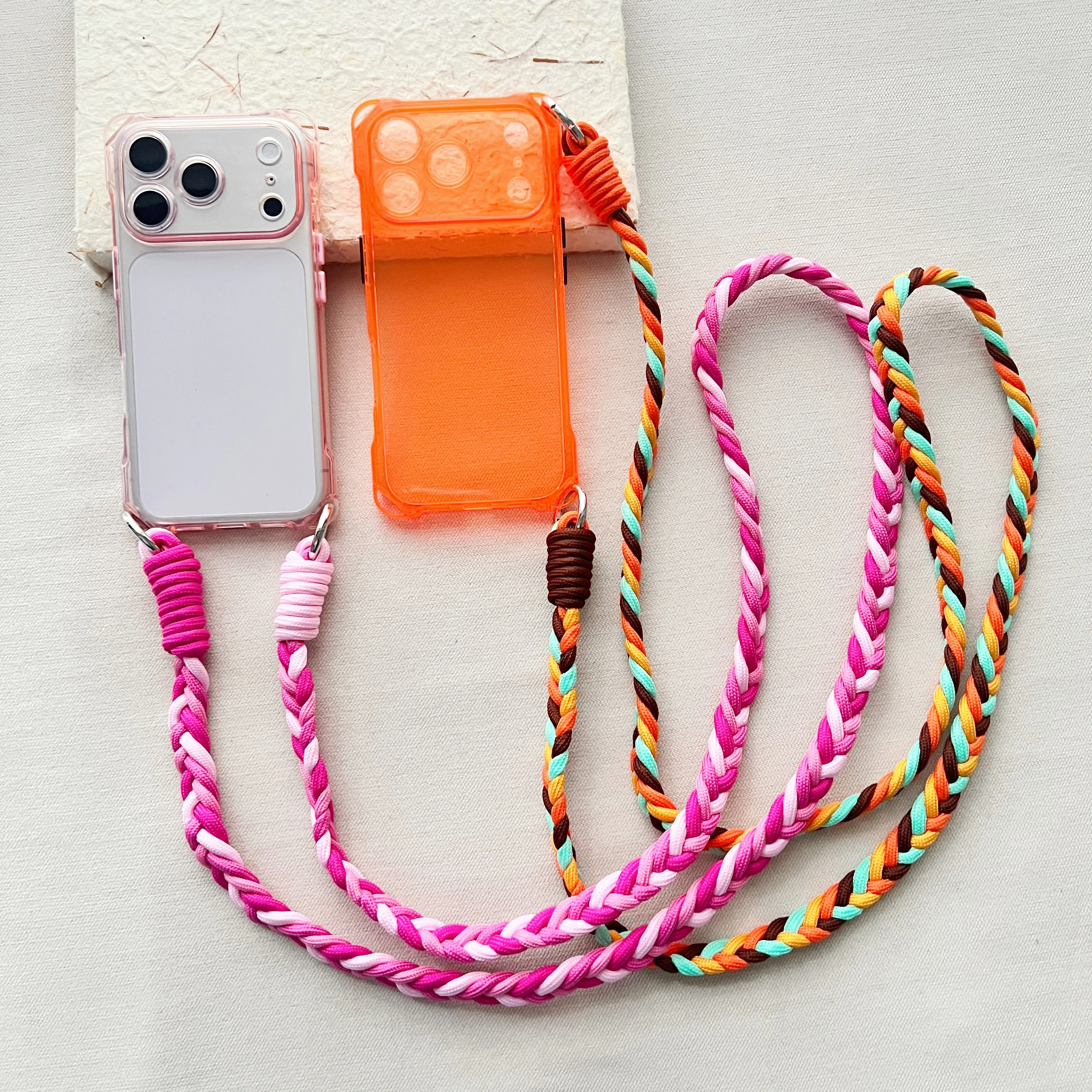 

The New Braided Lanyard Phone Case Is Suitable For iPhone 17 Pro Max Strap 17 Pro Crossbody Long Rope Air Drop Protection Case