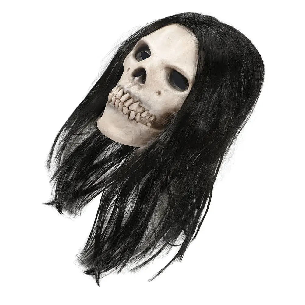 Halloween Skull Mask Realistic Latex Full Head Face Cover Comfortable Breathable for Cosplay Haunted House Masquerade