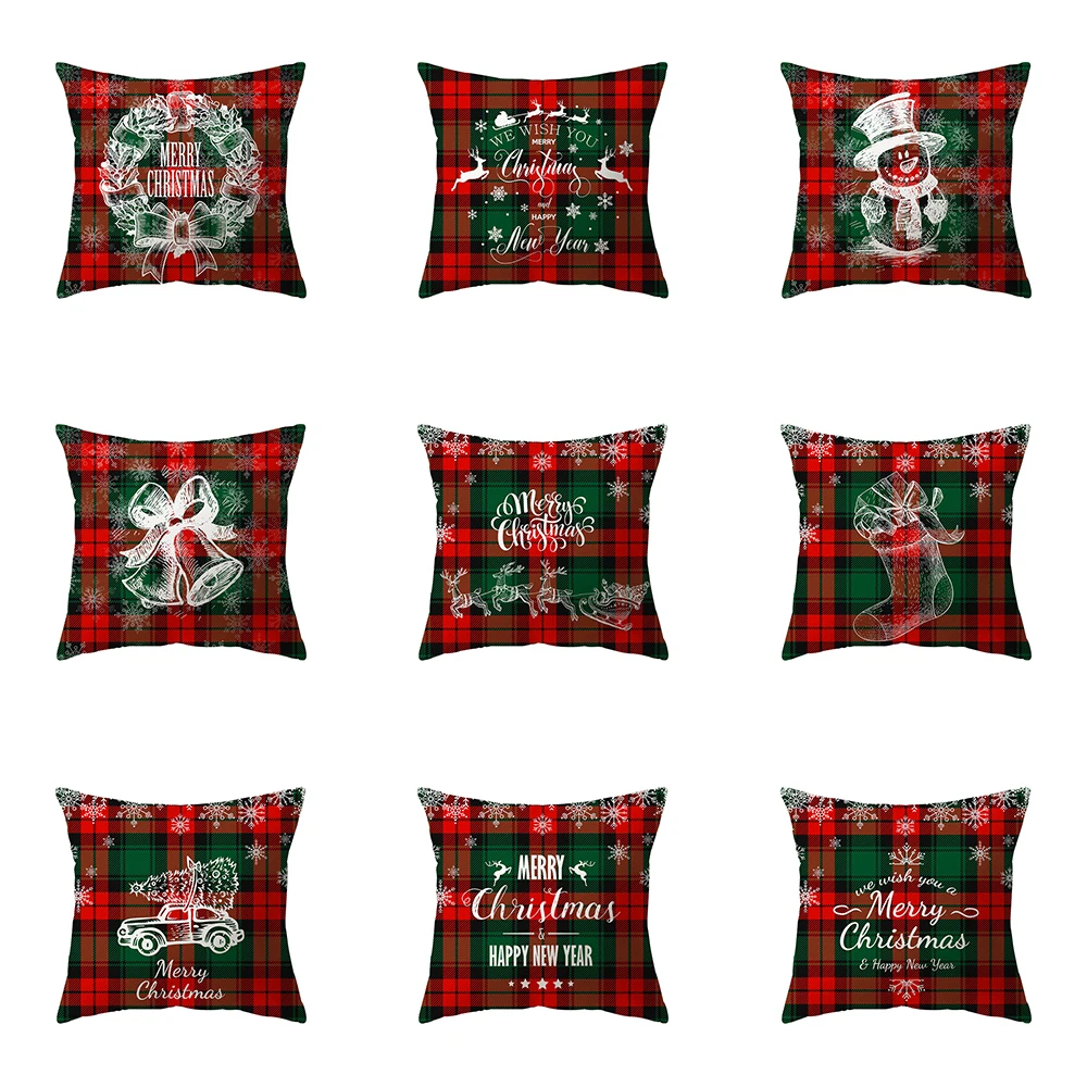 Christmas tree z  theme printed pattern cushion cover home living room sofa decoration pillow  