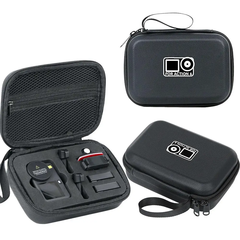 Водонепроницаемый чехол с жестким корпусом для dji Osmo Action 6 и аксессуаров Standard Edition, сумка для хранения из искусственного материала, черный, идеально подходит для W7S1