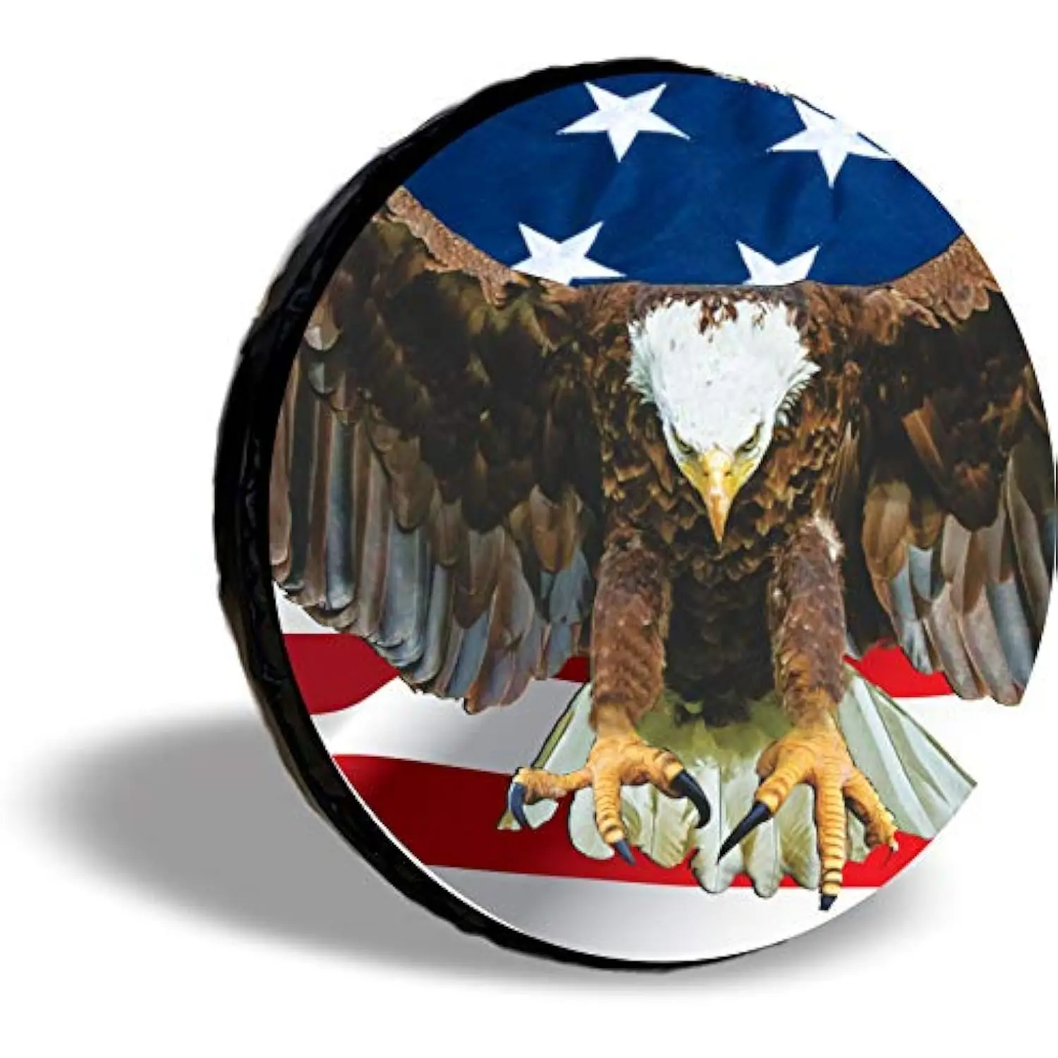 

Eagle American Flag Tire Cover Spare Wheel Vinyl Protector for RV Camper Motorhome 4x4