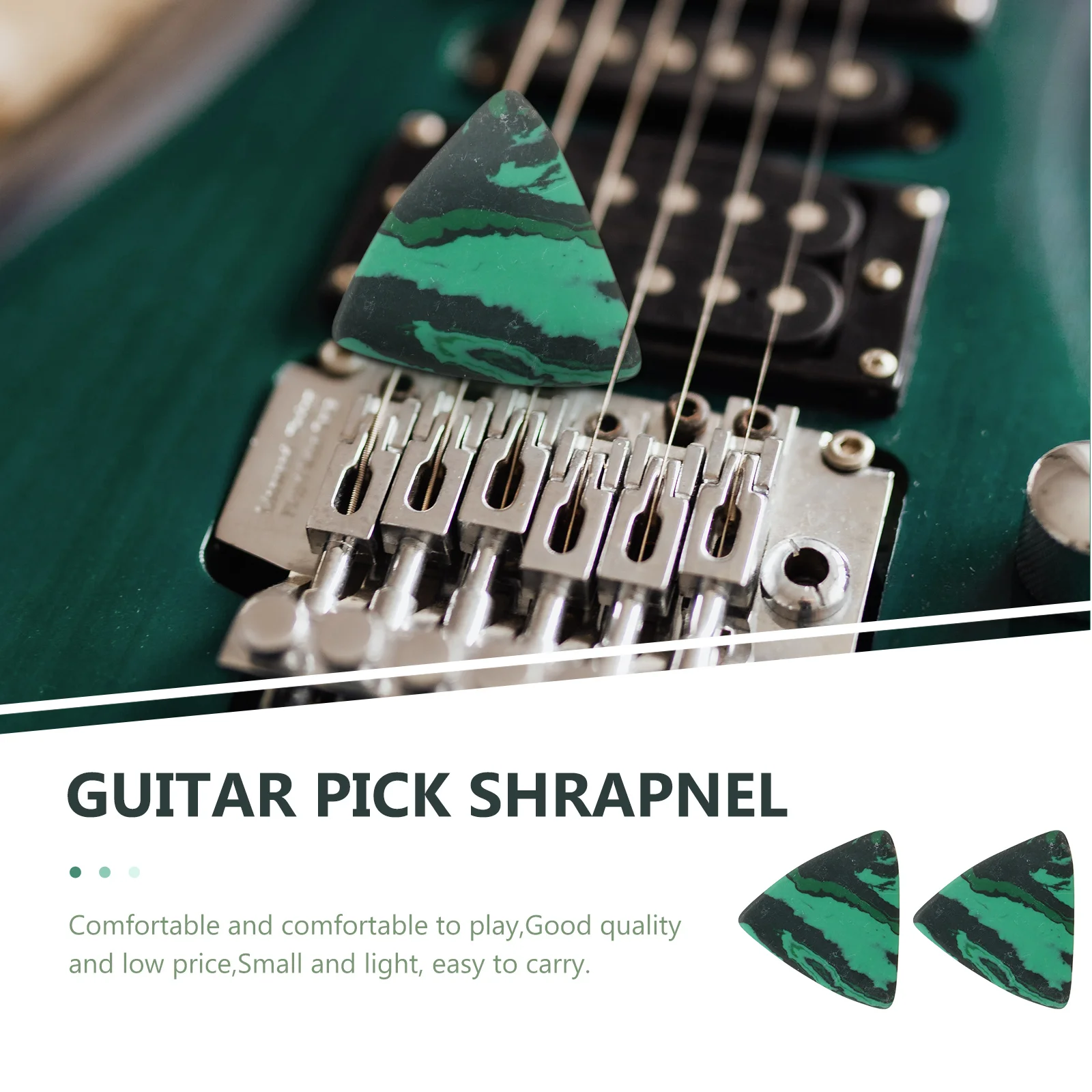 

2Pcs Attractive Turquoise Guitar Picks Superior Quality Lightweight Bass Picks Instrument Accessories