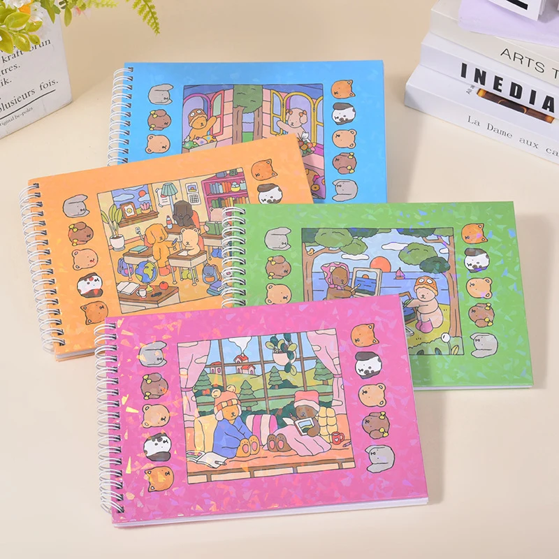 New BOBBIE GOODS Coloring Book Creative And Interesting Graffiti Coloring Book Kids Cute Animal Theme Graffiti Painting Book