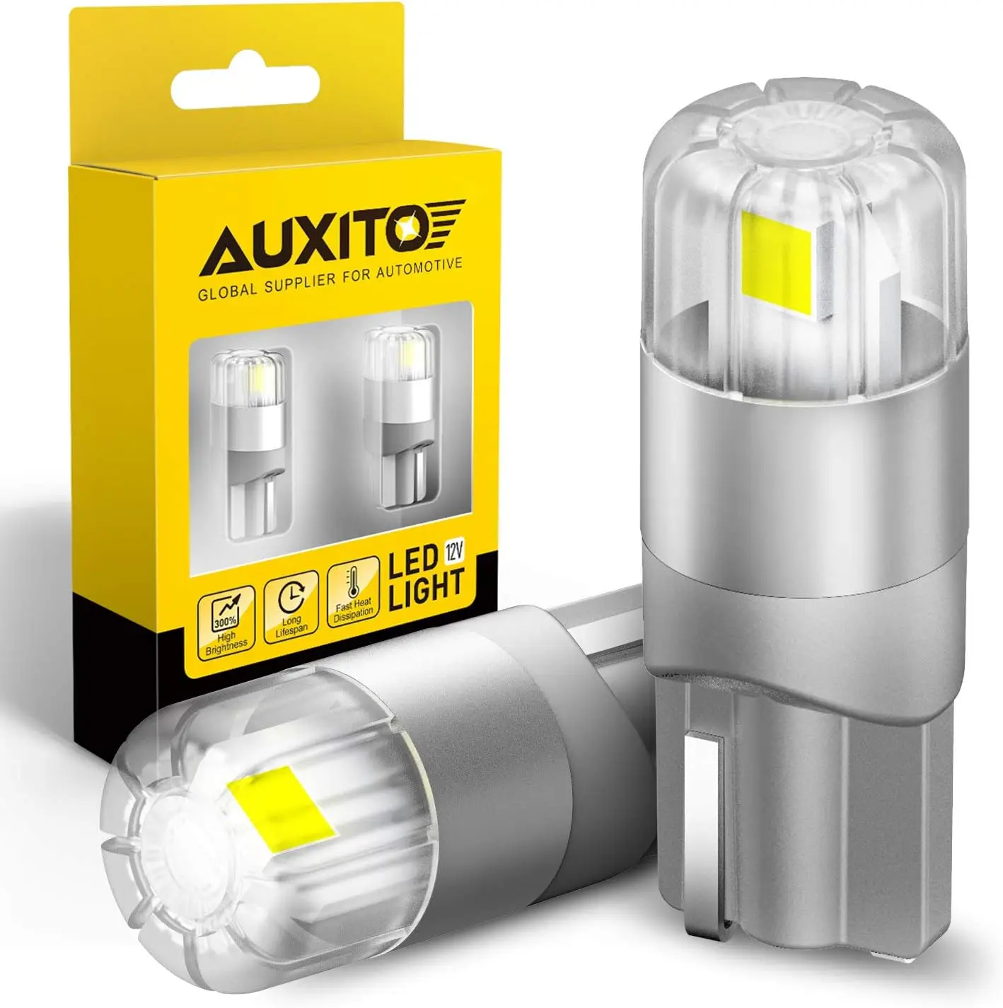 

194 LED Bulbs White, Super Bright 1:1 Size, License Plate Light 168 2825 W5W T10 Error Free Car Bulbs for Dome Map Door Courtesy