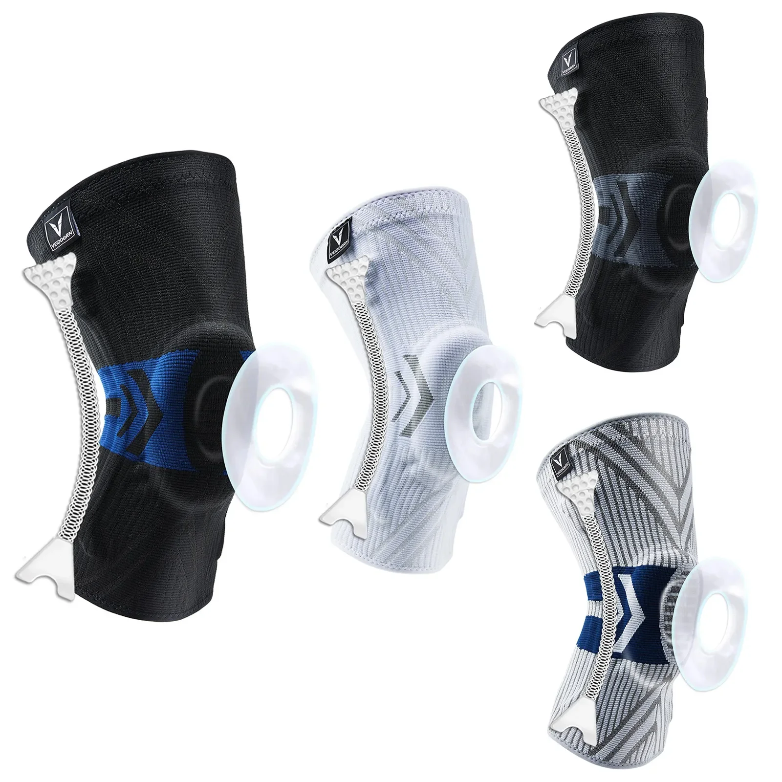 Professional Sports Knee Pads with TPE Pad Springs Non Slip Elastic Knee Support for Men Nylon Compression Knee Brace