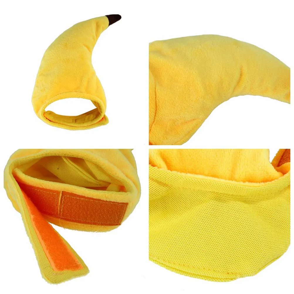 

Creative Decor Cat Banana Hat Pet Dog Soft Dog Cat Costume For Party Birthday Wear Pet Decor Cap Funny Hat