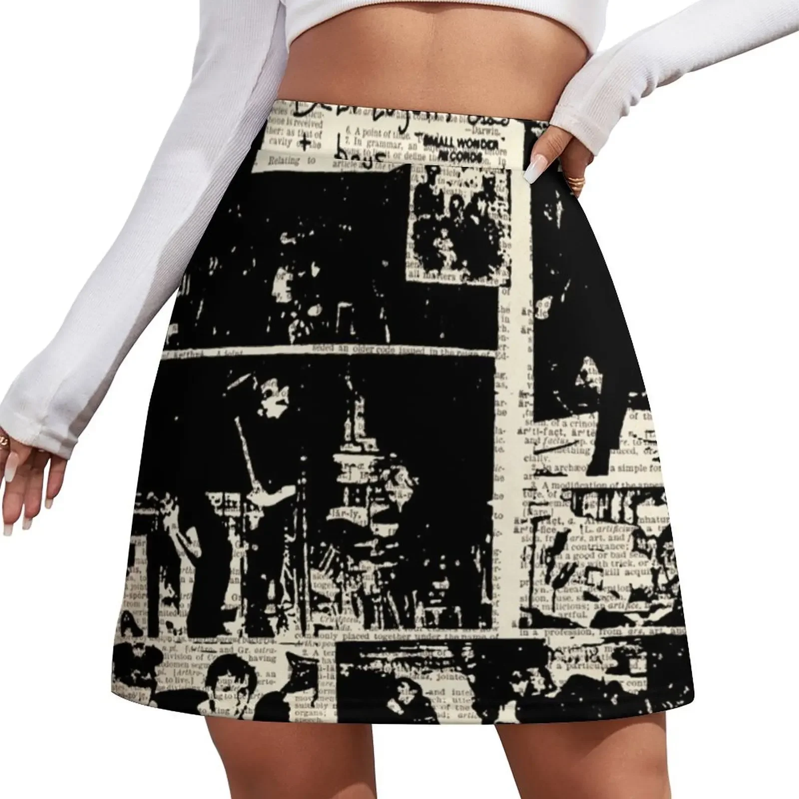 

Мини-юбка в стиле 80-х POST PUNK BAND BHS, корейская юбка, женская одежда, стильная юбка из Кореи