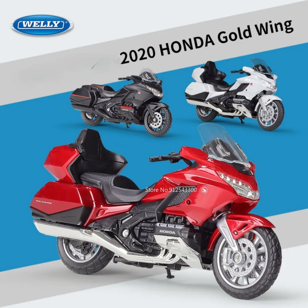 1/18 2020 HONDA GOLD WING Toy Motorcycle Model Alloy Diecast Simulation Static Model Motorcyle Toy Boys Birthday Gifts Souvenirs