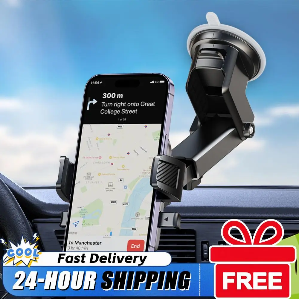 

Car Phone Holder with Suction Cup 360 Rotating Car Navigation Bracket Dashboard & Windscreen Phone Holder for 4-7.2 Inch Phones