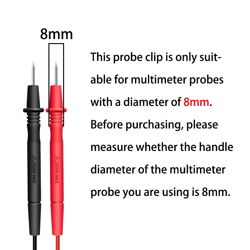 Einhand-Multimeter 8mm Messspitzenhalter - Rote/Schwarze/Weiße Prüfleitungs-Klemme für Elektriker, Freihalten Sie Ihre Hände zum Löten – Detail 2