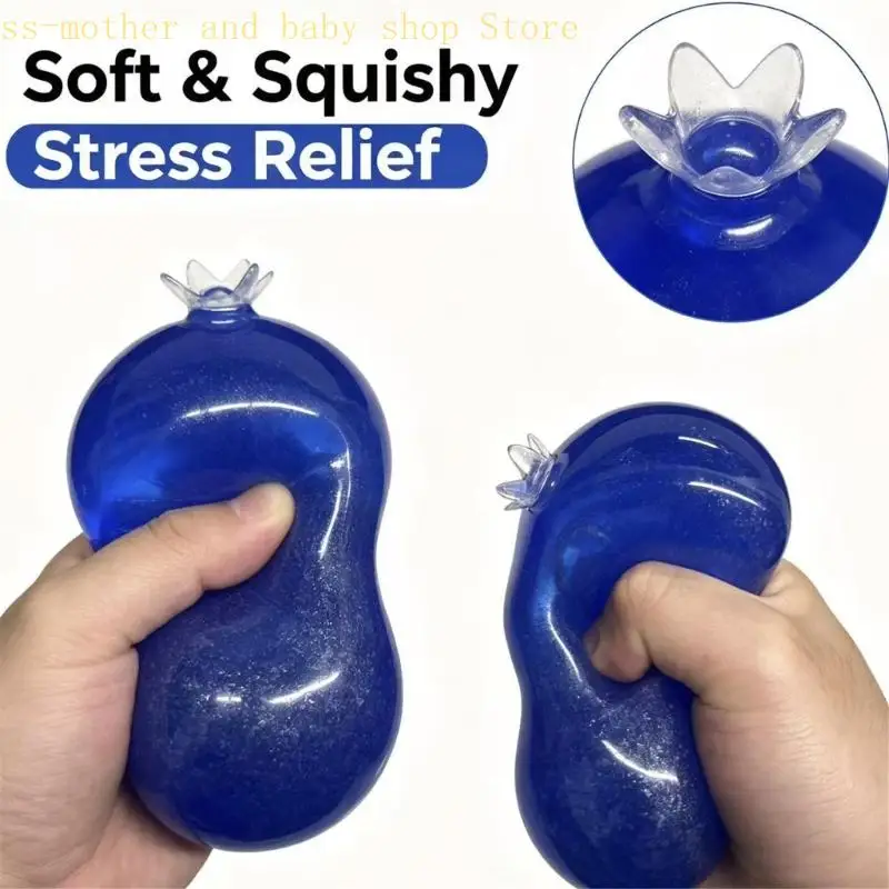 

066B Blueberry Hand Stretchy Squeeze Toy For Adults Kids Stress Relief Therapy