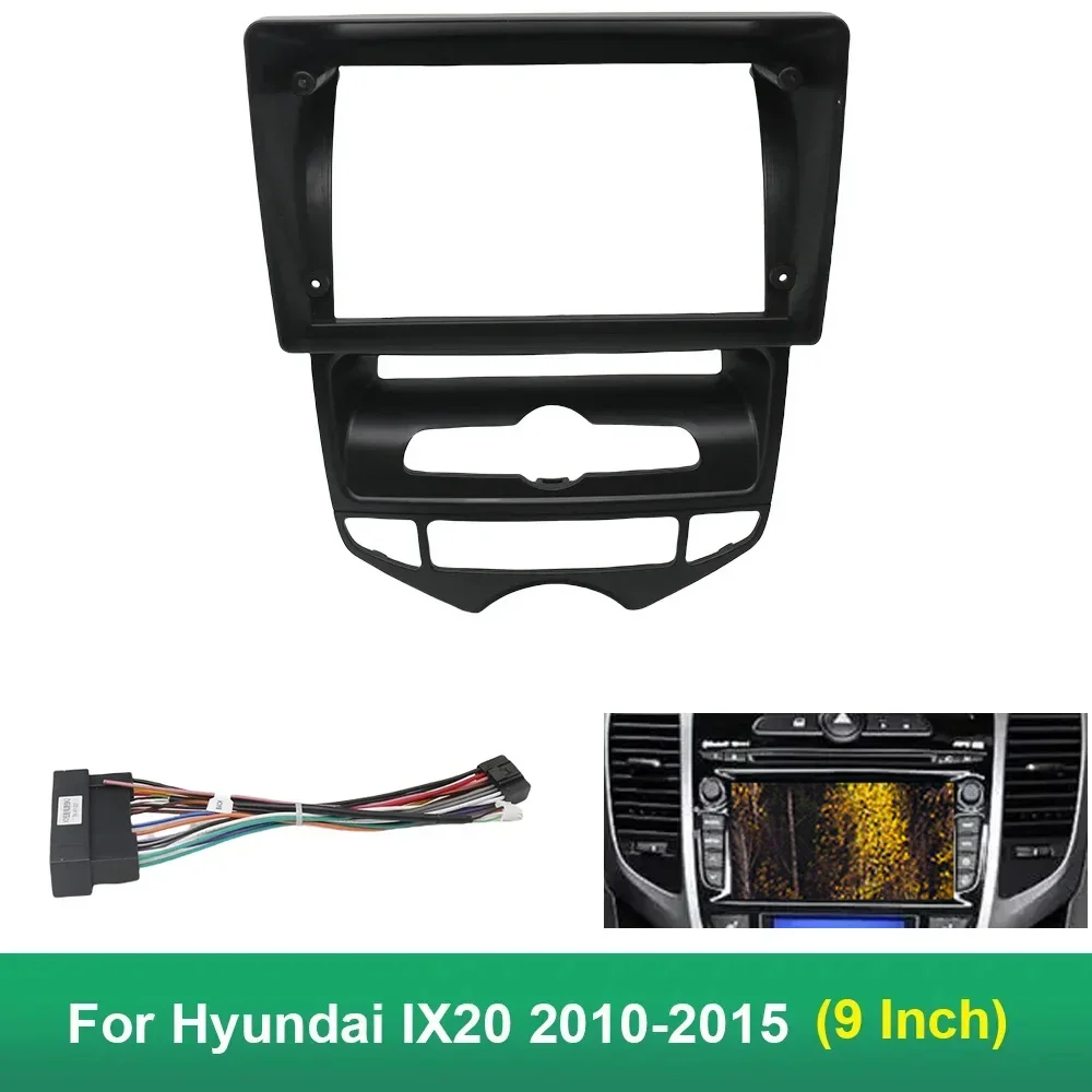 9 Inch Car Frame Fascia Adapter Android Radio Dash Fitting Panel Kit For Hyundai IX20 2010-2015