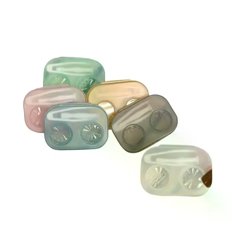Contact Lens Case Minimalist Ins Style Integrated Box with Tweezers Dustproof Portable for Home Office Use