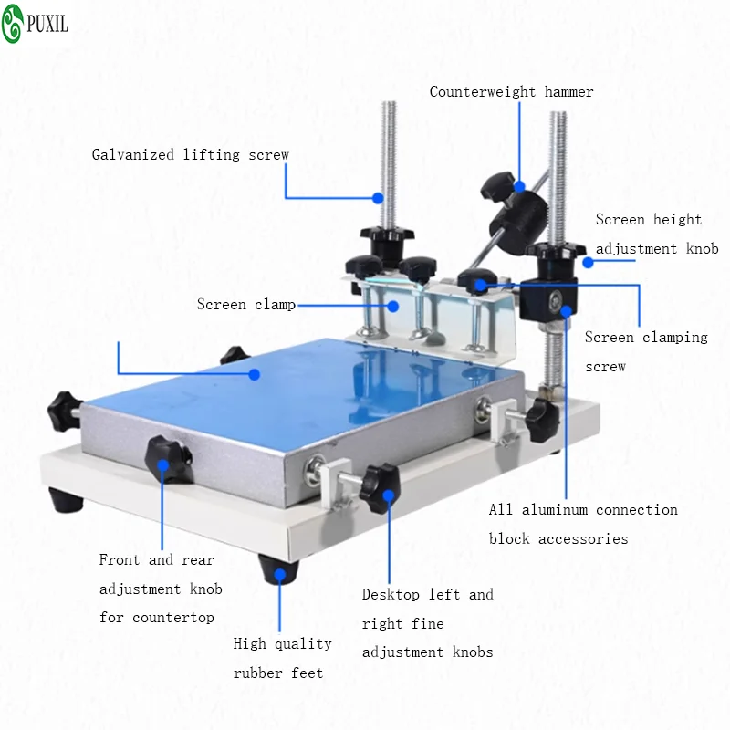 Small Manual Flat Bed Silk Screen Printing Machine manual screen printing machine price