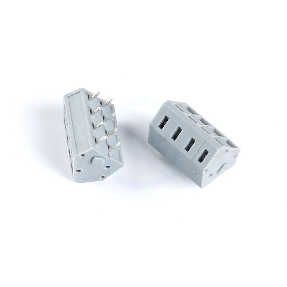 (5 pcs) KF 243A 5.0MM 7.5MM PCB Grey Spring Type Terminal Block Pitch Double Row Straight 2-12Pin KF243 5.0 7.5
