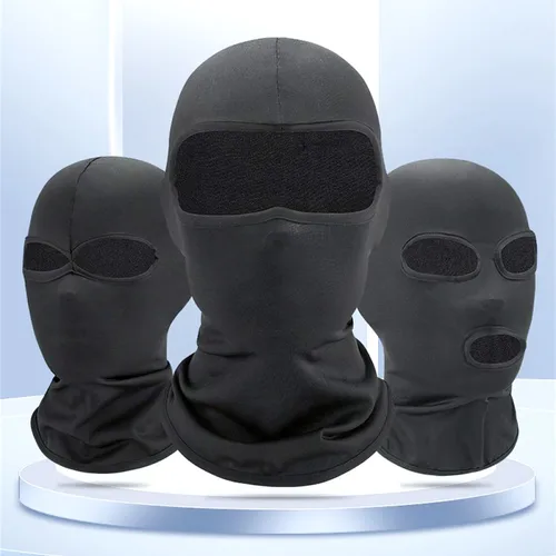 Gorro negro con cubierta para todo el rostro, pasamontañas táctico del ejército CS, gorros para ciclismo y motocicleta, bufanda con protección solar UV para verano, máscara deportiva para exteriores