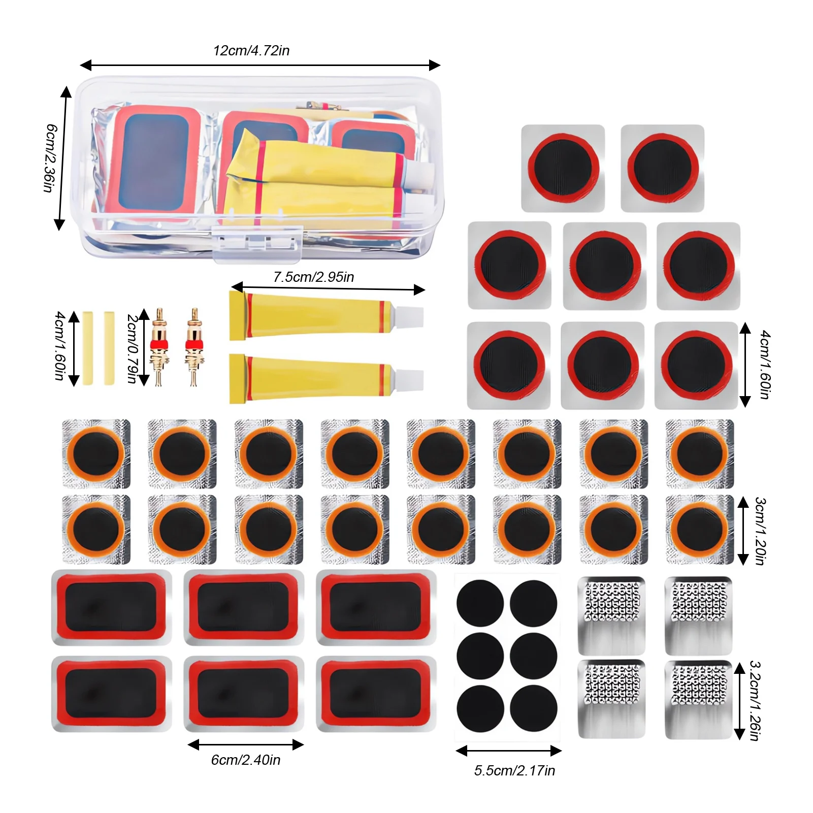 Bike Tire Repair Kit Lightweight Material Widely Compatible Professional Repair Patch Suitable for Inflatable Rubber Tire Repair image 5