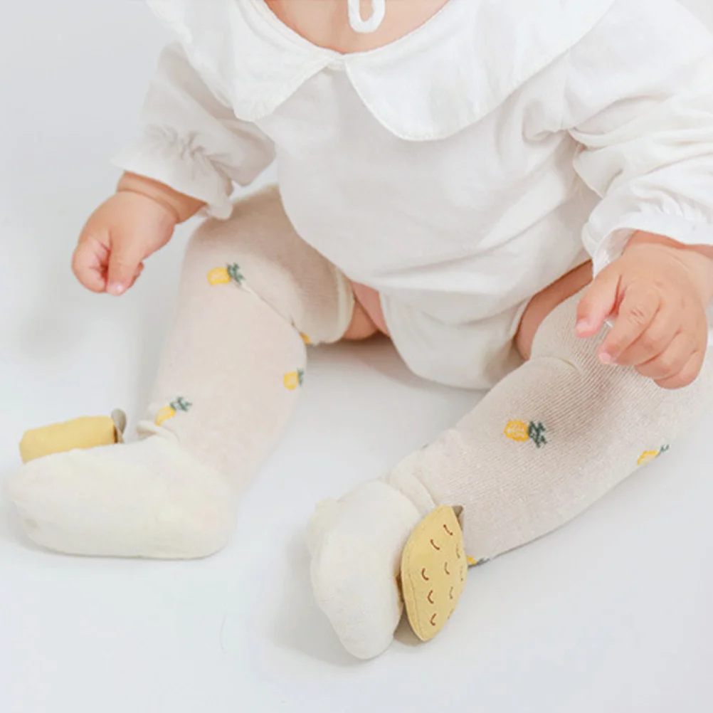 1Pair Baby Cotton Anti-Mosquito Socks Breathable Stretchy Infant Unisex Socks Soft Comfortable for Spring Summer