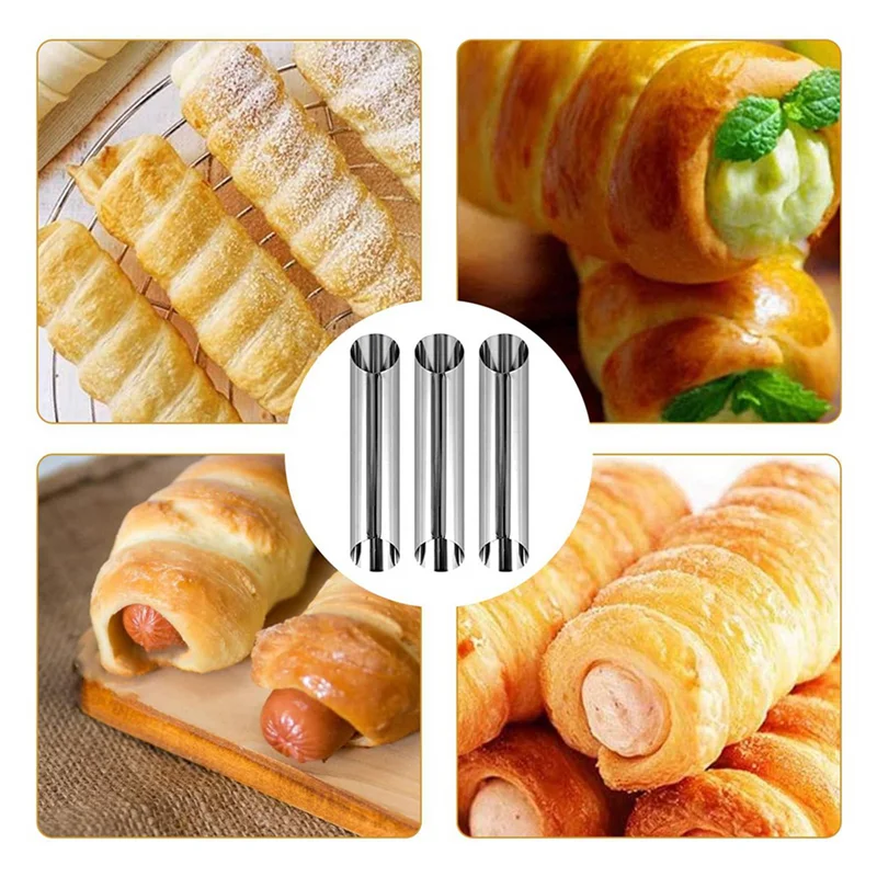 

HLZS-40X Набор форм для выпечки Cannoli, набор форм для крема и рога, формы для трубок Cannoli из нержавеющей стали, конусная форма для выпечки