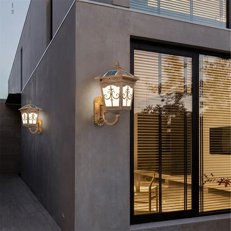 KARLOS Outdoor Wall Led Light Solar Patio Modern Sconce LED Waterproof Lighting For Porch Balcony Courtyard Villa