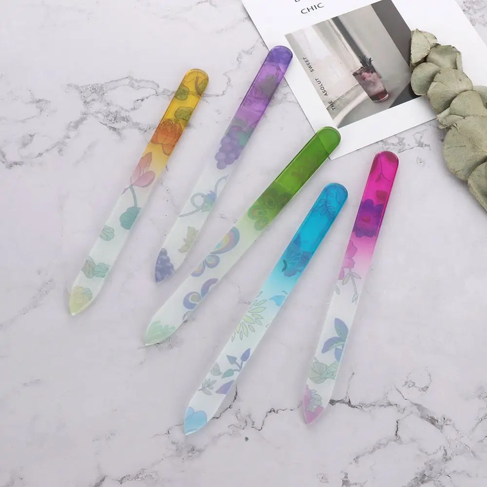 Paillettes manucure professionnelle cristal verre pédicure Nail Art lime à ongles ponçage outil de polissage