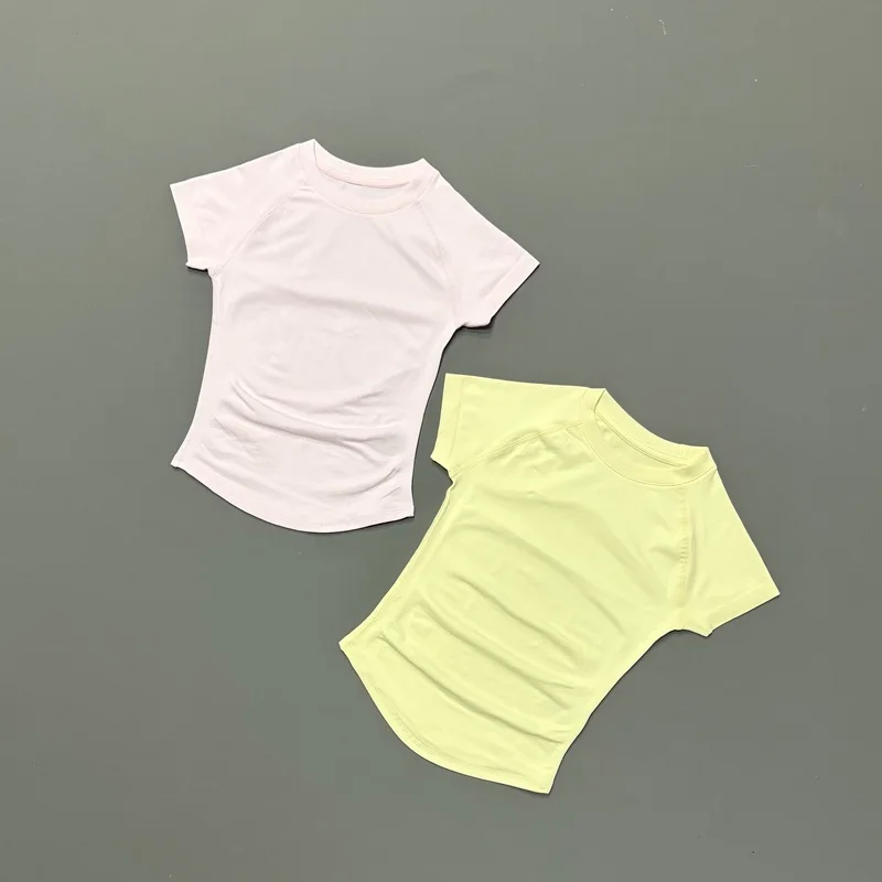 HISTELLO Damen Kurzarm-Workout-Tops, schmale Passform, hohe Dehnbarkeit, leicht, für Yoga, Laufen, Fitness, Freizeit, Alltag, Sport-Top – Detail 6