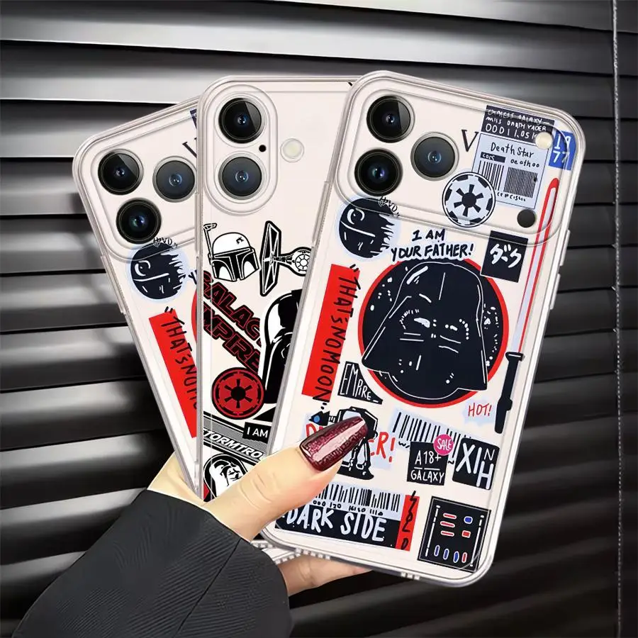 Hot Stars Wars Phone Case For Samsung S26 S25 S24 S23 S22 S21 S20 FE Note20 Note10 Plus Ultra Lite Edge 5G Clear Soft TPU Cover