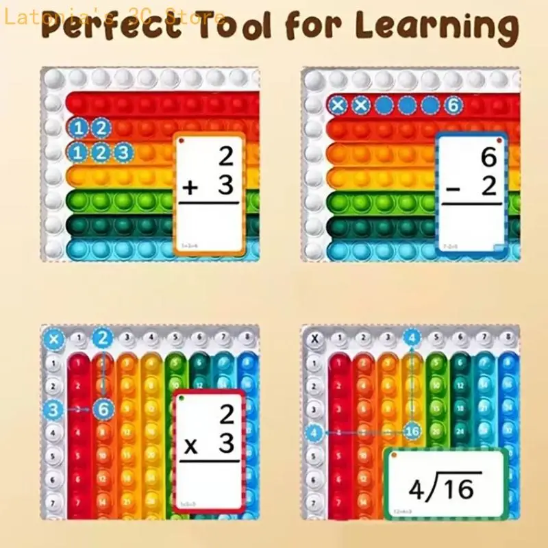 Lernwerkzeug für Kinder mit hochwertigen Papiermaterialien, interaktiven Mathe-Lernkarten X3UB – Detail 8