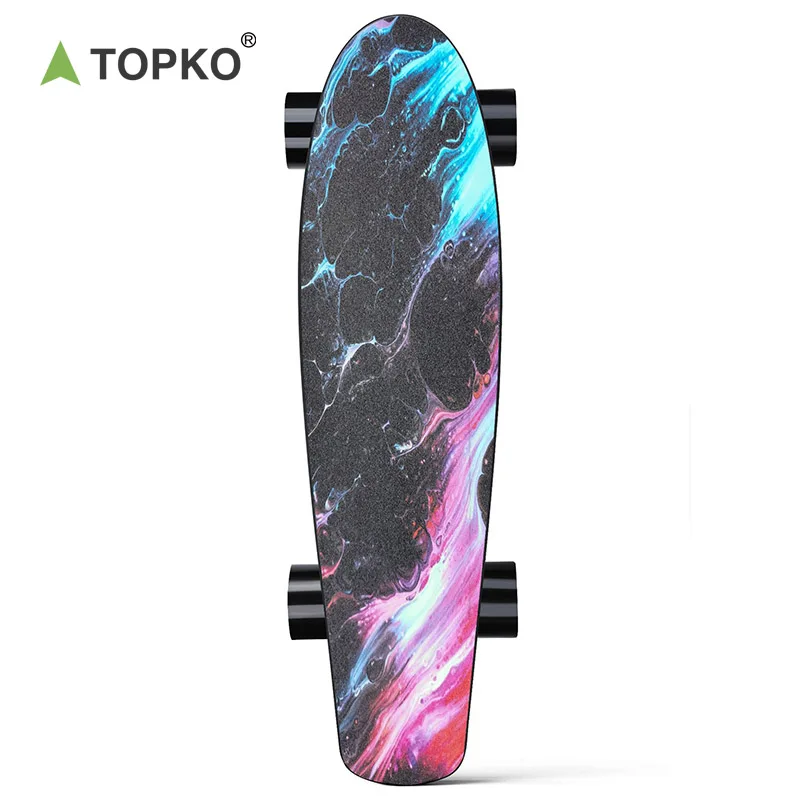 

Электрический скейтборд TOPKO из высококачественного полипропилена для мужчин и женщин, интегрированная маленькая доска-«рыбка» с 4 колесами