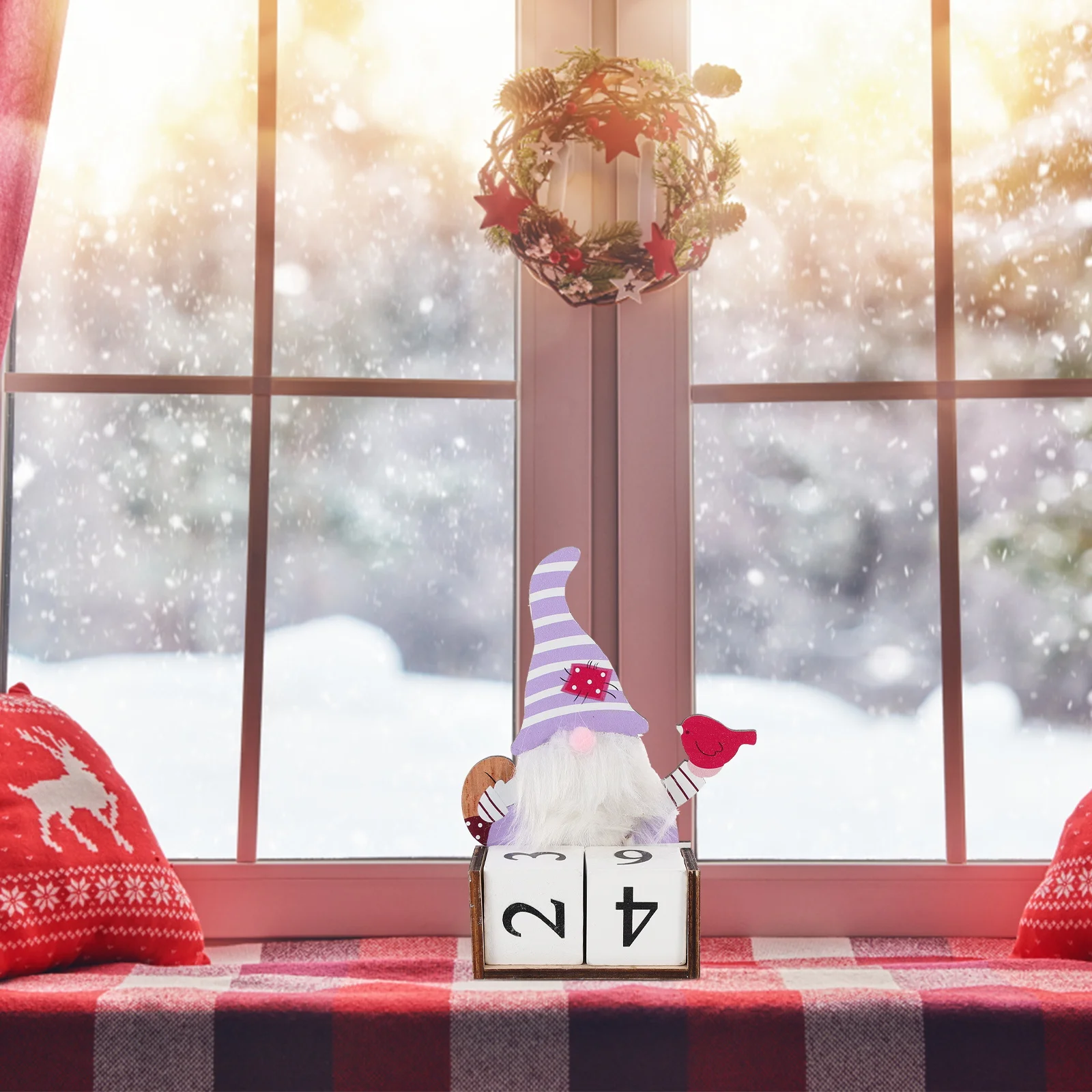 

1 шт. деревянный рождественский календарь настольный вечный месяц дисплей даты настольное рождественское украшение для дома и офиса