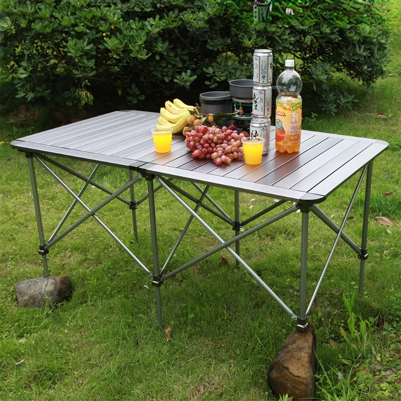 Beach Self-Driving Travel Barbecue Camping Outdoor Lifting Folding Table Aluminum Camping Picnic Table Portable Dining Table