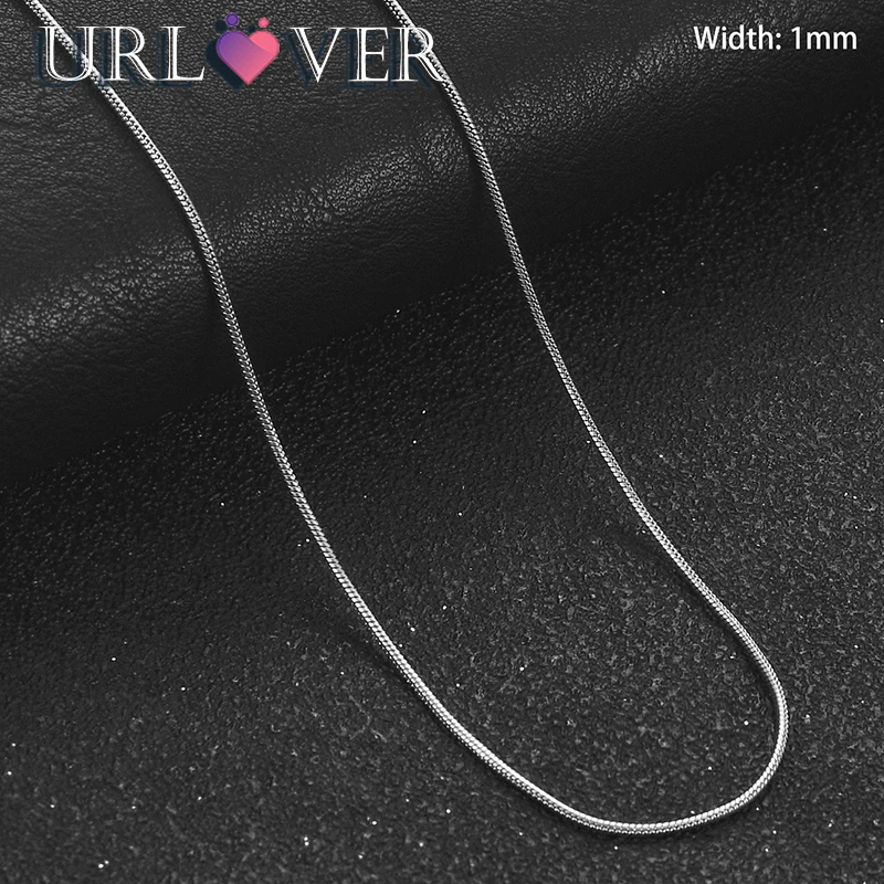 1/2/3mm 925 Sterling Silver Necklace High Quality Round Snake Chain Jewelry Men Women 16-30 inches DIY Necklaces Wholesale