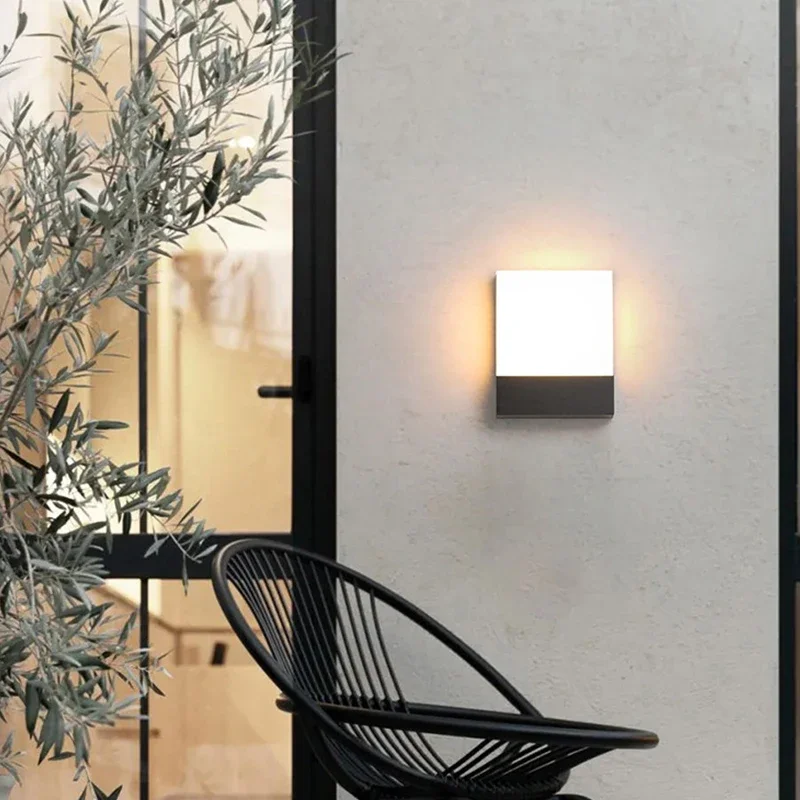 Applique Murale LED Étanche au Design Minimaliste Moderne, Éclairage d'Nik, Lumineux, Idéal pour une Entrée, une Cour, un Salon ou une Chambre à Coucher