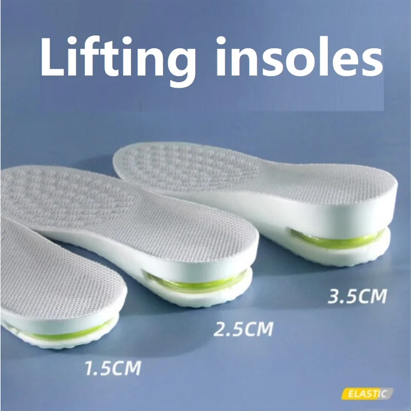 Plantilla deportiva para aumento de altura, plantillas cómodas para fascitis Plantar, almohadillas para zapatos absorbentes de aire, XDr07, 1 par