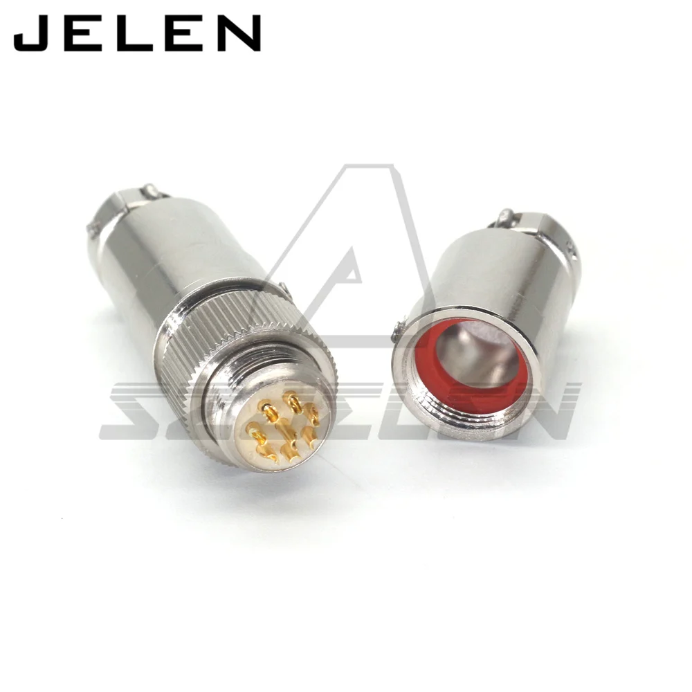 TAJIMI  8 pin mela female , HT10A1.11J.8L-2 , HT10A1.11P.8A-1 Camera signal line plug socket, metal circular 8-pin docking