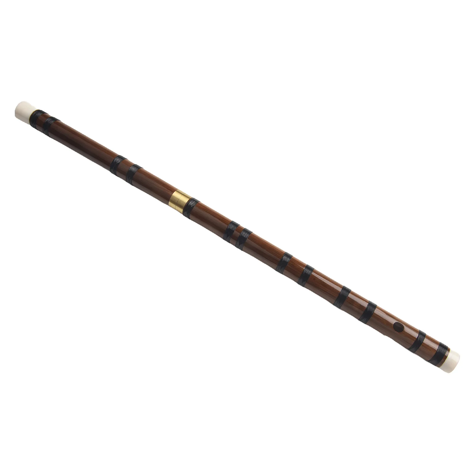 

Two Section Chinese Dizi Flute in G Key with Brass Connectors Suitable for For WOODWIND Players and Music Learners