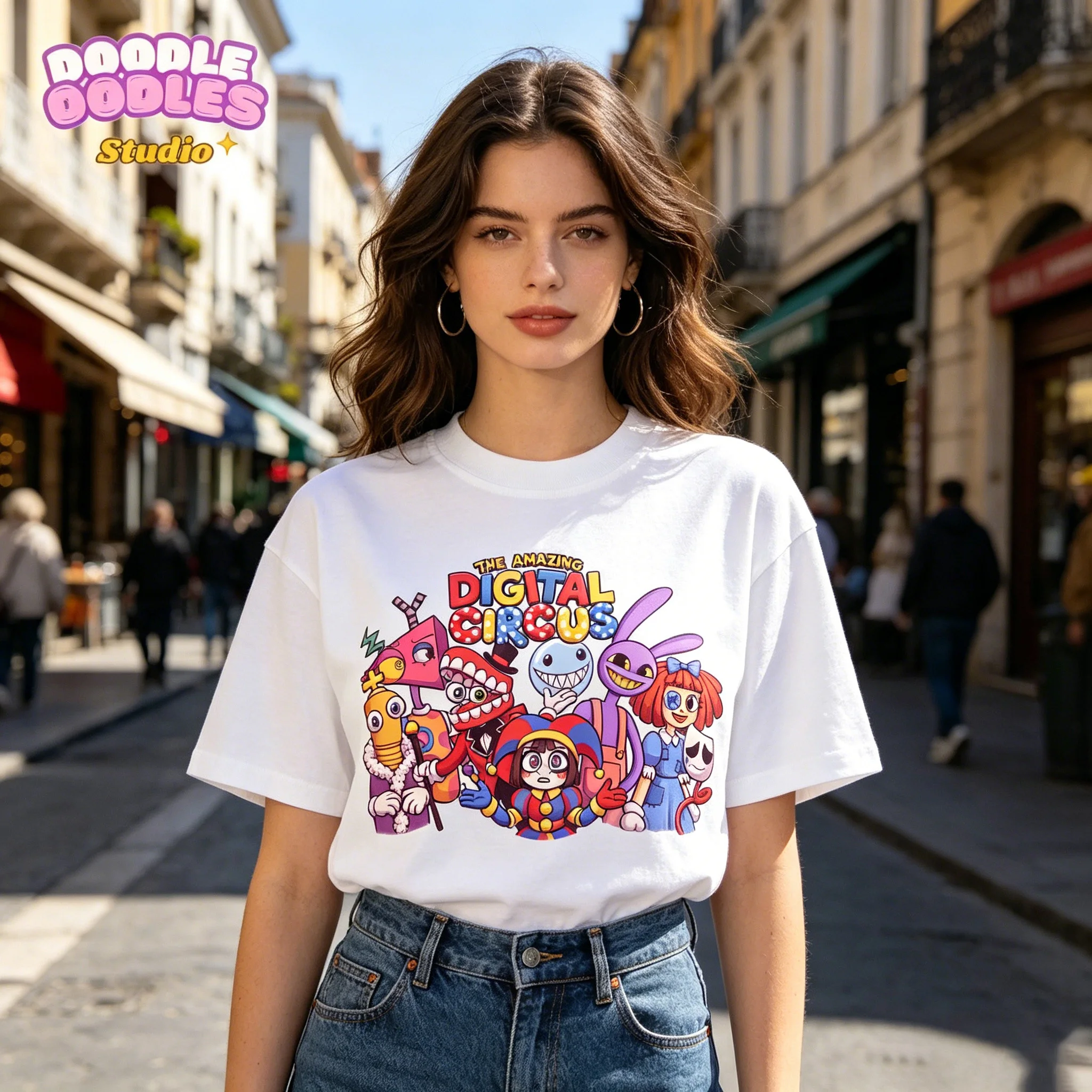Amazing Digital Circus kids T-shirt Multiple Sizes HD Print TADC Characters Comfort Colors Cotton Unisex Casual Short Sleeve