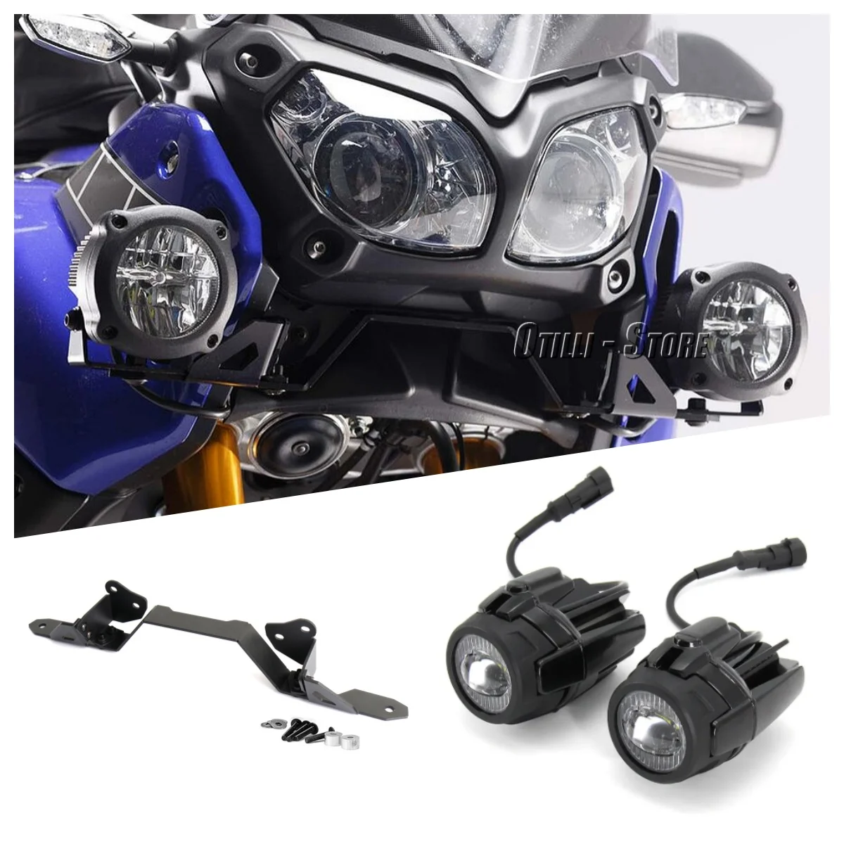 

Motorcycle Stainless Foglight Auxiliary Light Mount Bracket Spotlight Headlamp Holder For YAMAHA XT1200Z Super Tenere 2014-2019