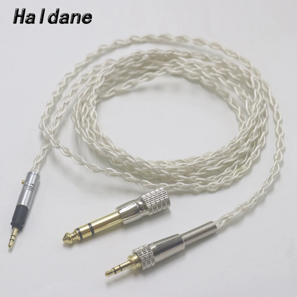 Haldane 4-core-Thick Graphene+silverplated Earphone Upgraded Cable Wire For HD558 HD518 HD598 Reference HeadphoneS