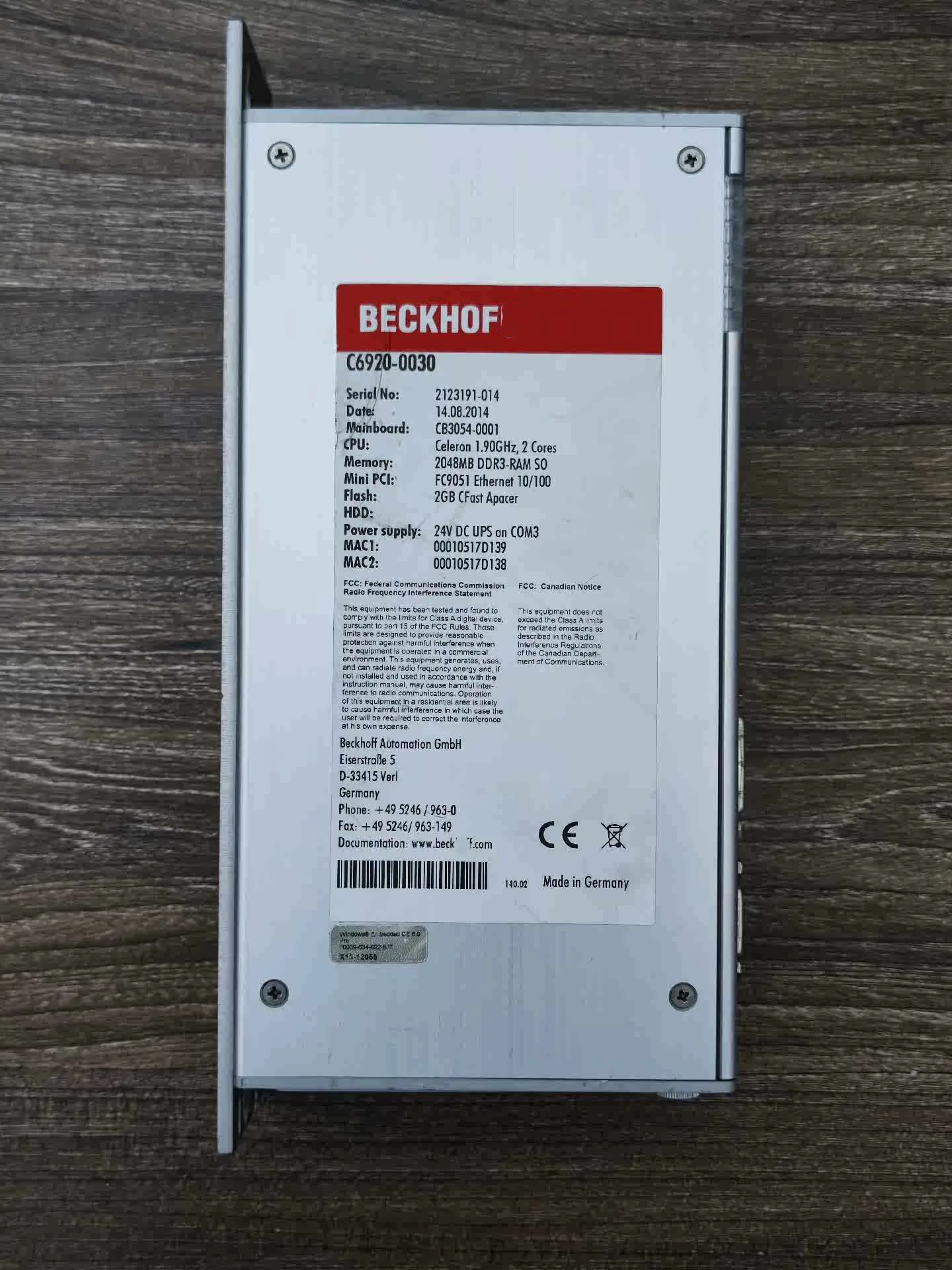 C6920-0030 Industrial Controller for Beckhoff