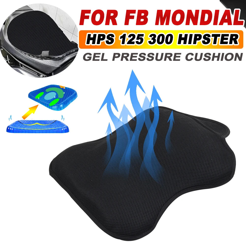

2023 For FB Mondial HPS 125 300 Hipster HPS125 HPS300 Motorcycle Accessories Breathable Pressure Relief Gel Cushion Seat Cover