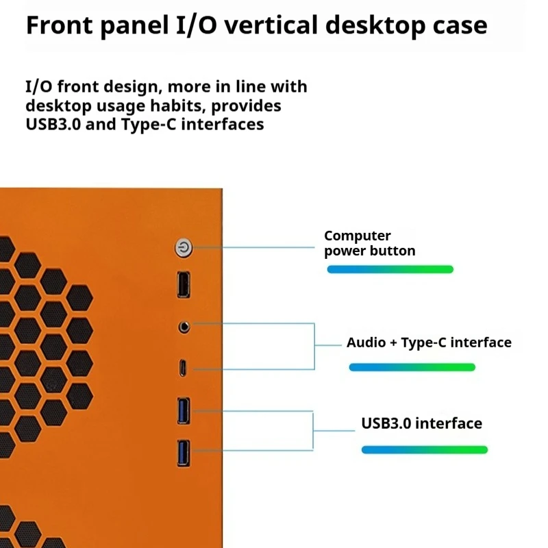 Casing Honeycomb Matx Sisi Transparan Bahan Aluminium Mendukung Kartu Grafis 330mm Pendingin Air 240 untuk Komputer Desktop
