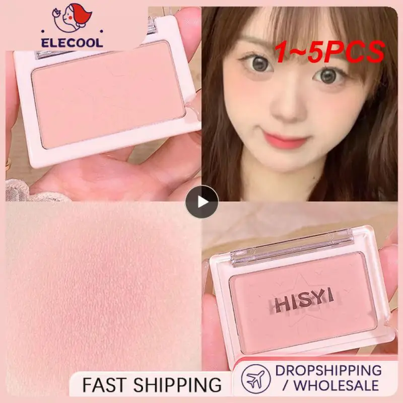 1~5PCS Soft Single Color Blush Palette Face Contouring Natural Cheek Tint Blush Cheek Rouge Face Blusher Female Makeup