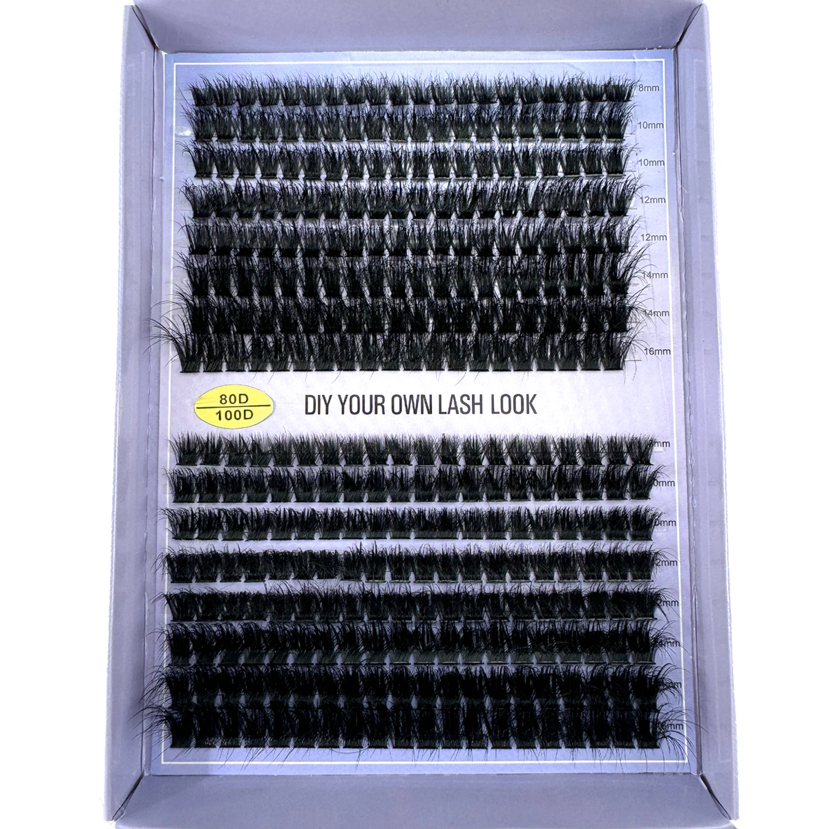 320 clusters 16 rows personal eyelash extensions 60D 80D 100D clusters 8-16mm fluffy D-roll eyelash extensions eyelash clusters