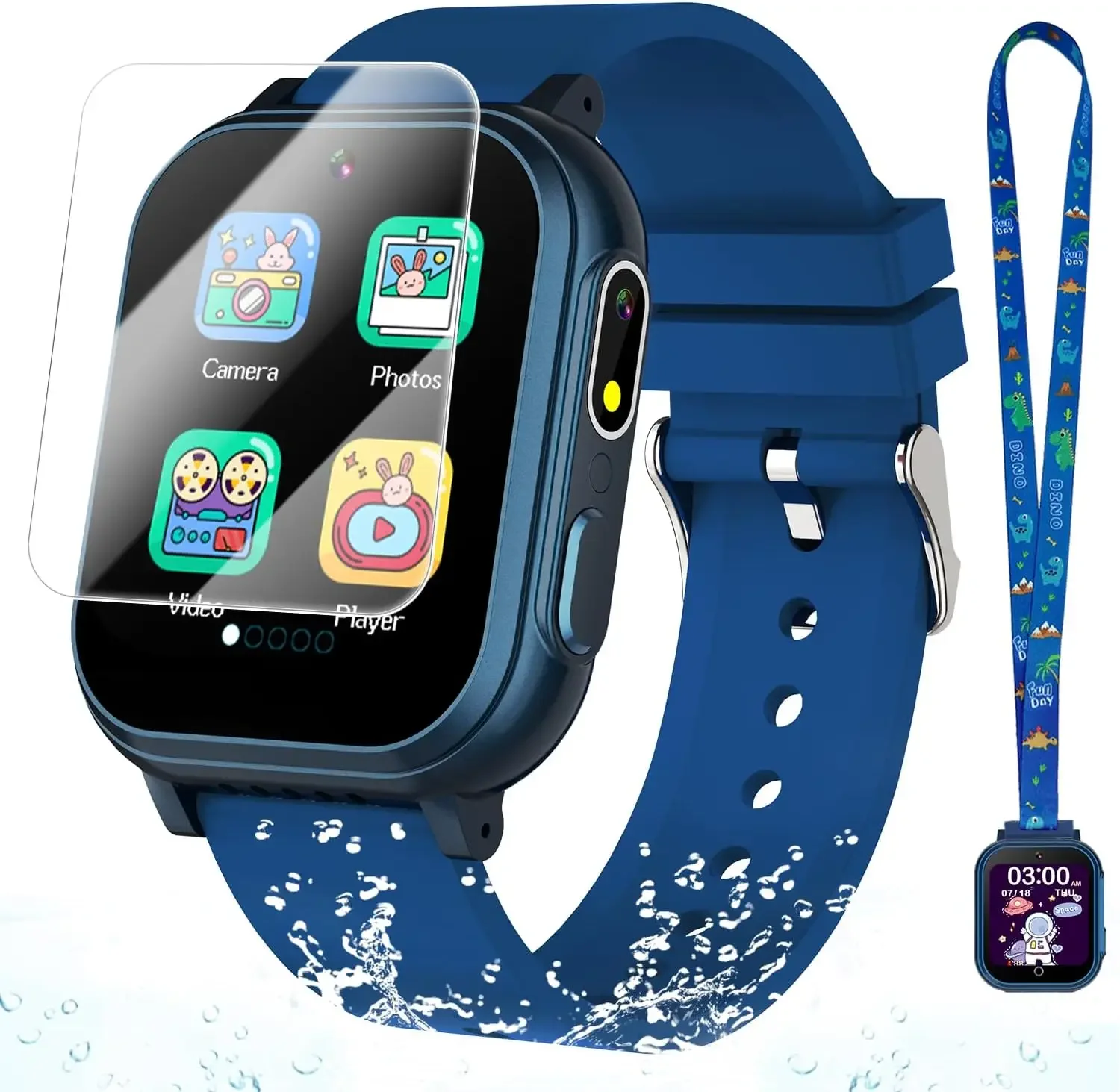 

Kids Smart Watch with 32 Games, Dual Camera, Waterproof, Music Player, HD Touchscreen, Birthday Gift for Boys Girls 5-12