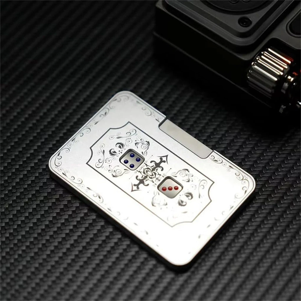 3D Mechanische Dobbelstenen Fidget Speelgoed Aluminium Stress Dobbelstenen Spinner Speelgoed Draagbare Vinger Druk Kaart Dobbelstenen Stress Creatief Speelgoed