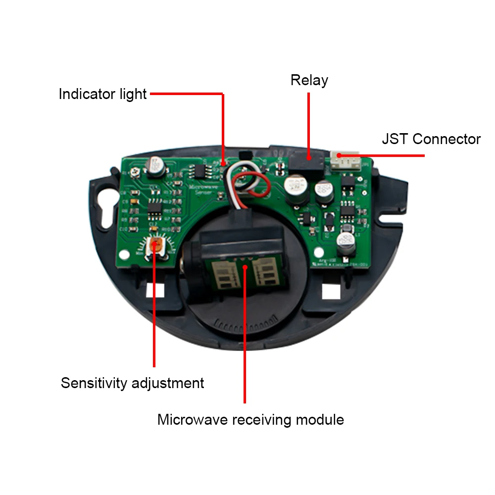 Imagem -05 - Abridor de Porta Automático Sensor de Movimento Microondas Sensor Swing Deslizante 24.125 Ghz 1224v Pcs