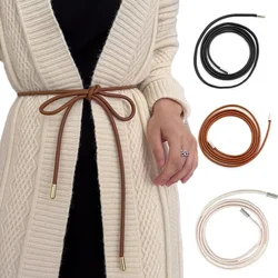 New Female Waistband Belts Thin Belt Simple Decoration Tie With Dress Long Waist Rope Knotted Vintage Dresses String Waist Chain