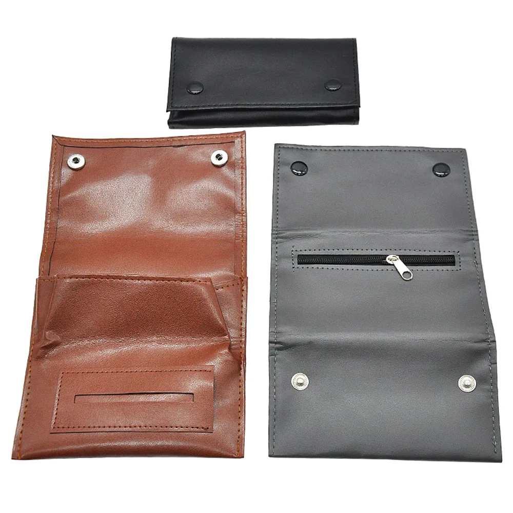 3 Tobacco Case Portable Storage PU Leather Bag Tobacco Pouch Case Bag Pipe Cigarette Holder Smoking Paper Holder Case Wallet Bag